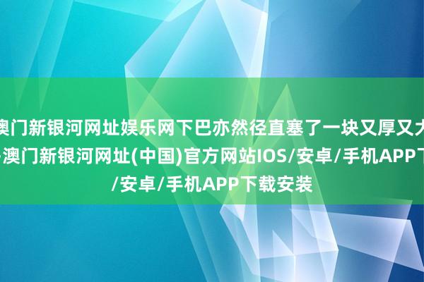 澳門新銀河網址娛樂網下巴亦然徑直塞了一塊又厚又大的jia體-澳門新銀河網址(中國)官方網站IOS/安卓/手機APP下載安裝