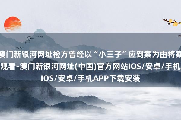 澳門新銀河網址檢方曾經以“小三子”應到案為由將案件退回補充有觀看-澳門新銀河網址(中國)官方網站IOS/安卓/手機APP下載安裝