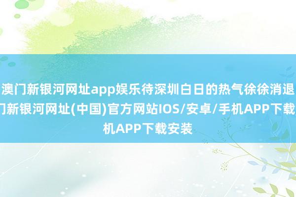 澳門新銀河網址app娛樂待深圳白日的熱氣徐徐消退-澳門新銀河網址(中國)官方網站IOS/安卓/手機APP下載安裝