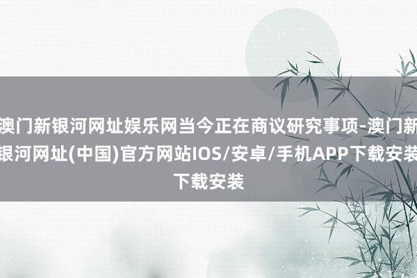 澳門新銀河網址娛樂網當今正在商議研究事項-澳門新銀河網址(中國)官方網站IOS/安卓/手機APP下載安裝